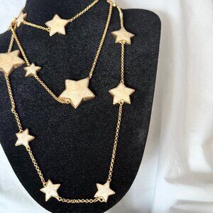Gold tone Necklace with  Stars.